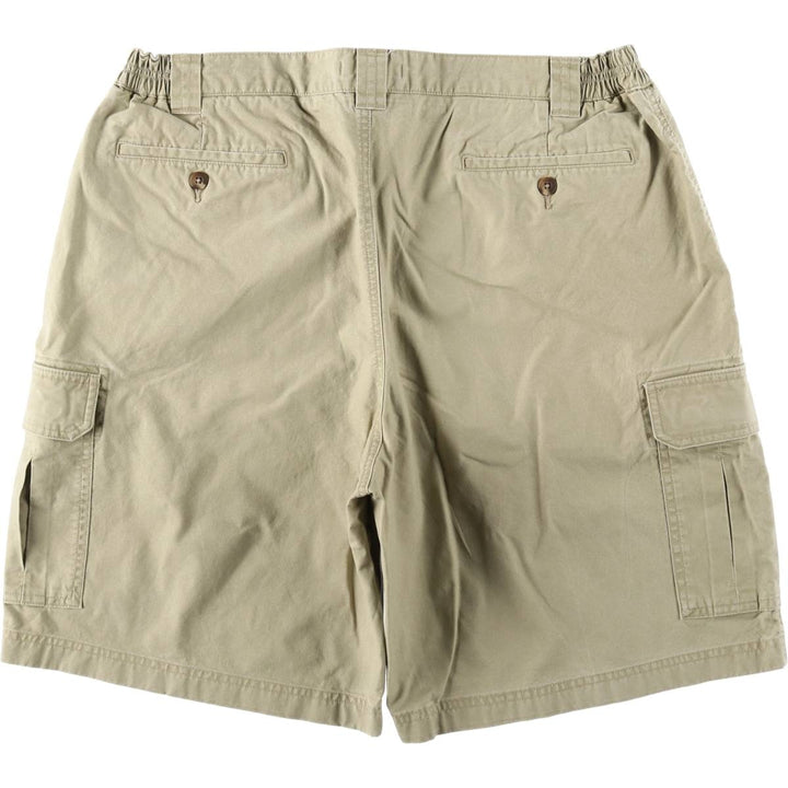90s-00'S LLBean Cargo Shorts, Men's Size W37 (approx.), Vintage cotton Beige type Vintage Second Hand