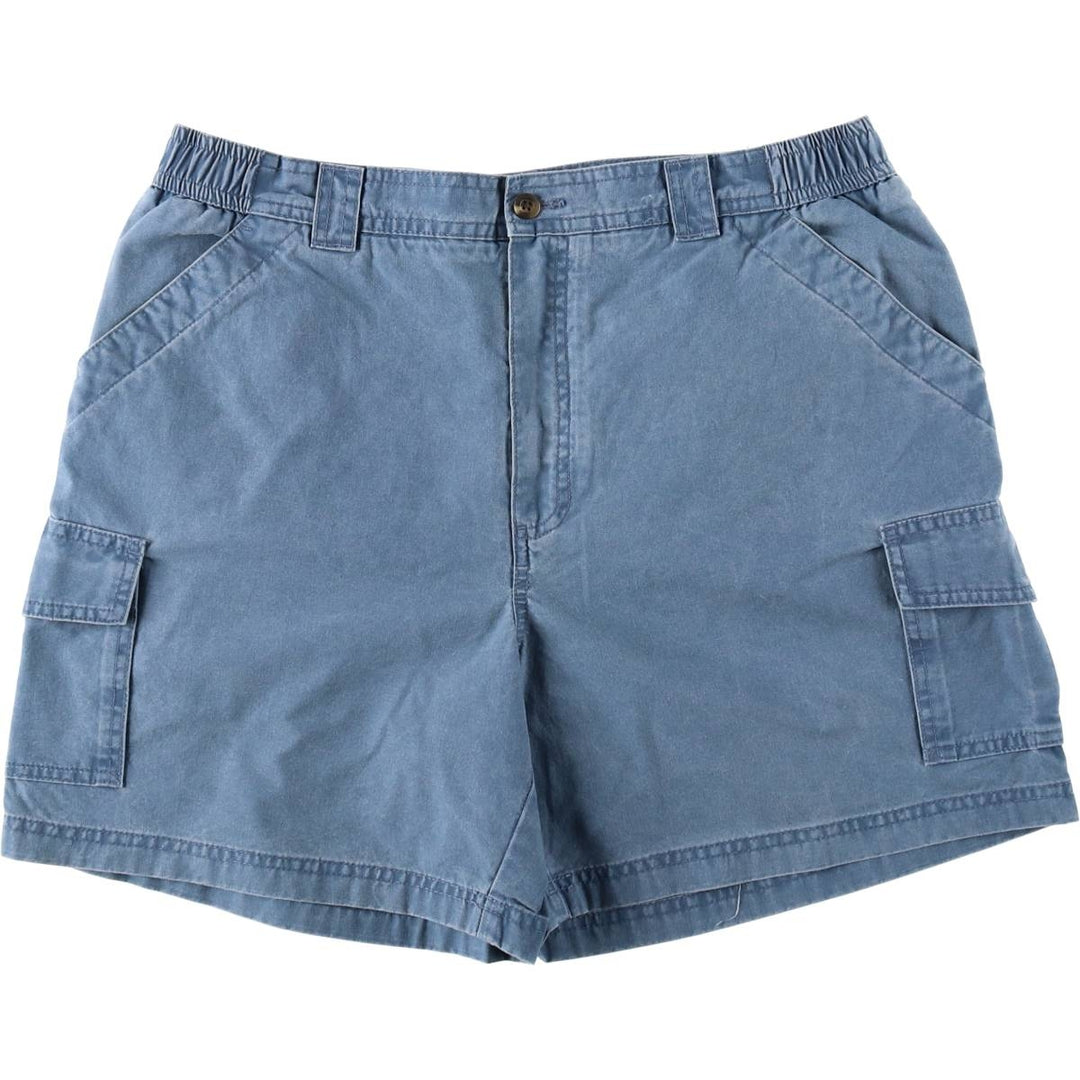 90s-00'S LLBean cargo shorts, men's size W35 (approx.) cotton Blue type light blue Vintage Second Hand