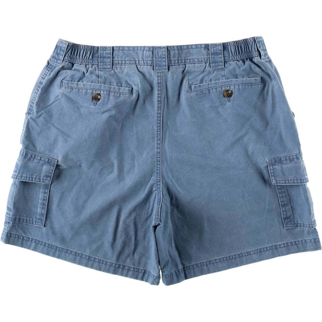 90s-00'S LLBean cargo shorts, men's size W35 (approx.) cotton Blue type light blue Vintage Second Hand