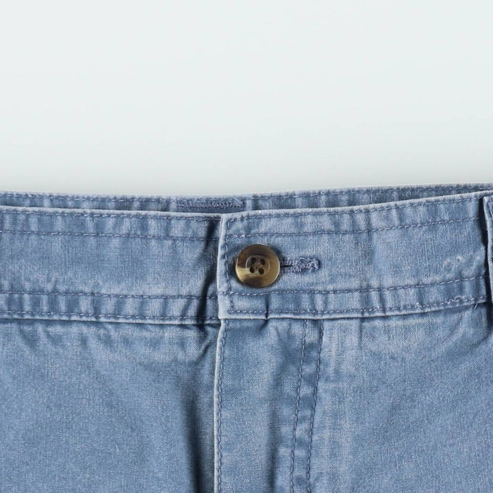 90s-00'S LLBean cargo shorts, men's size W35 (approx.) cotton Blue type light blue Vintage Second Hand