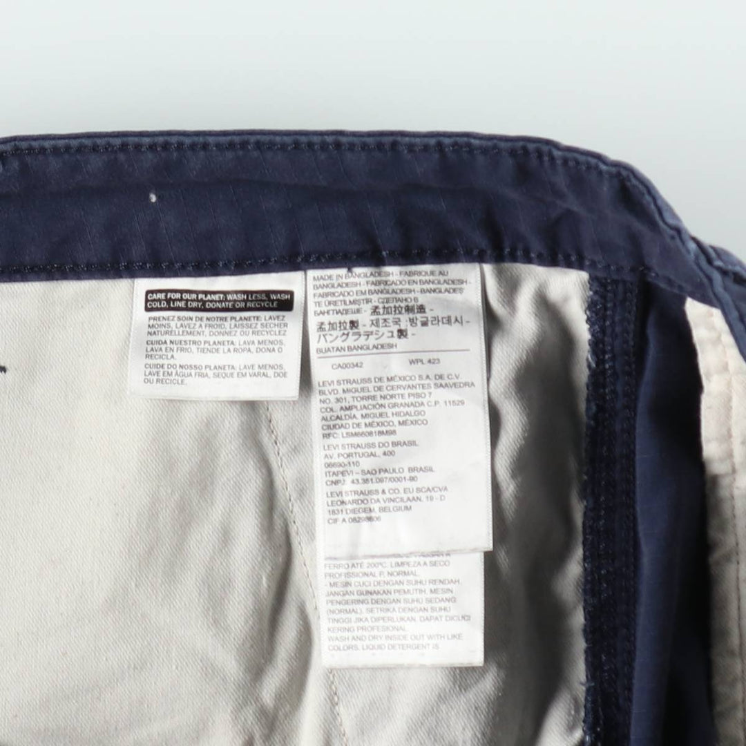 Levi's ripstop cargo shorts, men's size W36 (approx.) cotton Navy blue Vintage Second Hand
