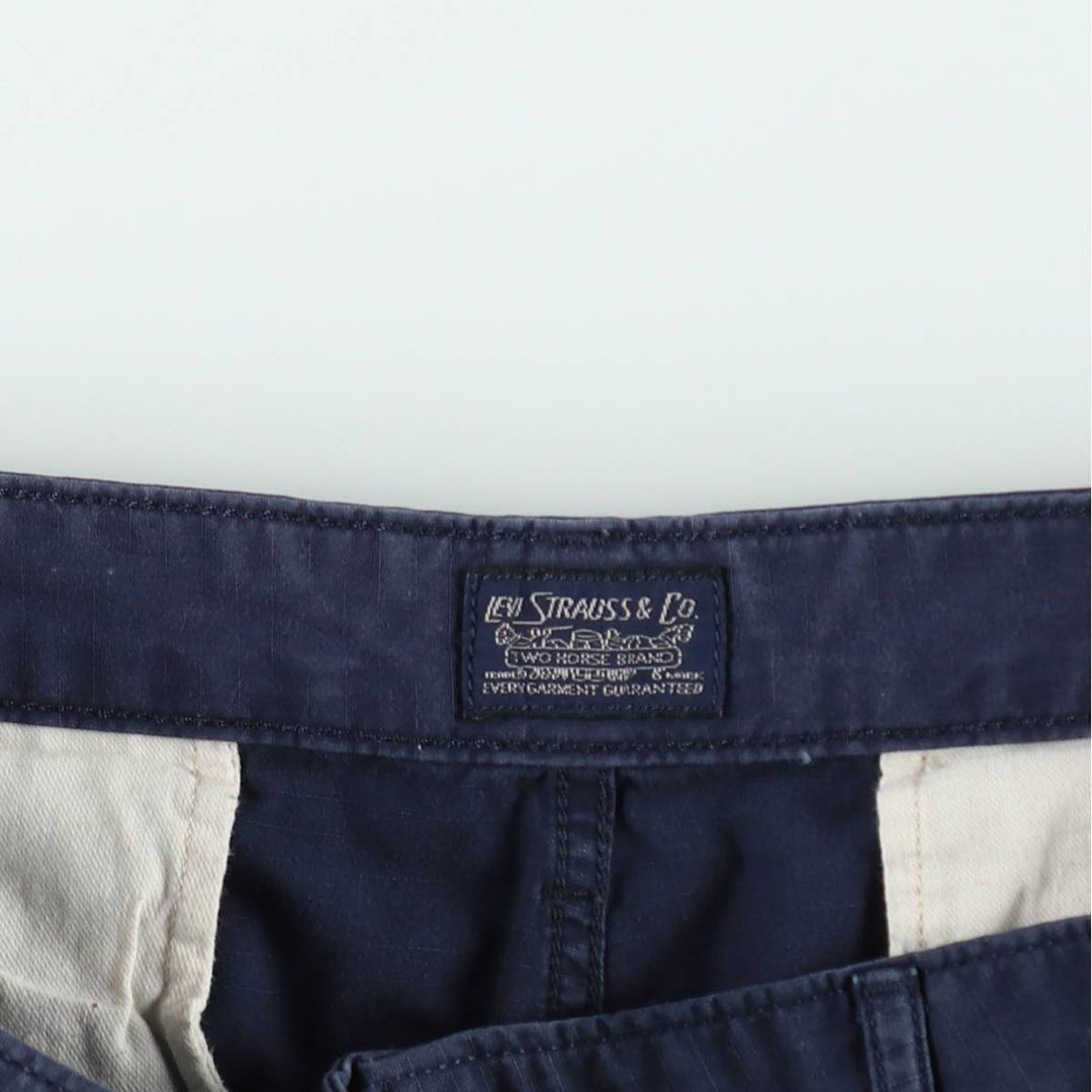 Levi's ripstop cargo shorts, men's size W36 (approx.) cotton Navy blue Vintage Second Hand