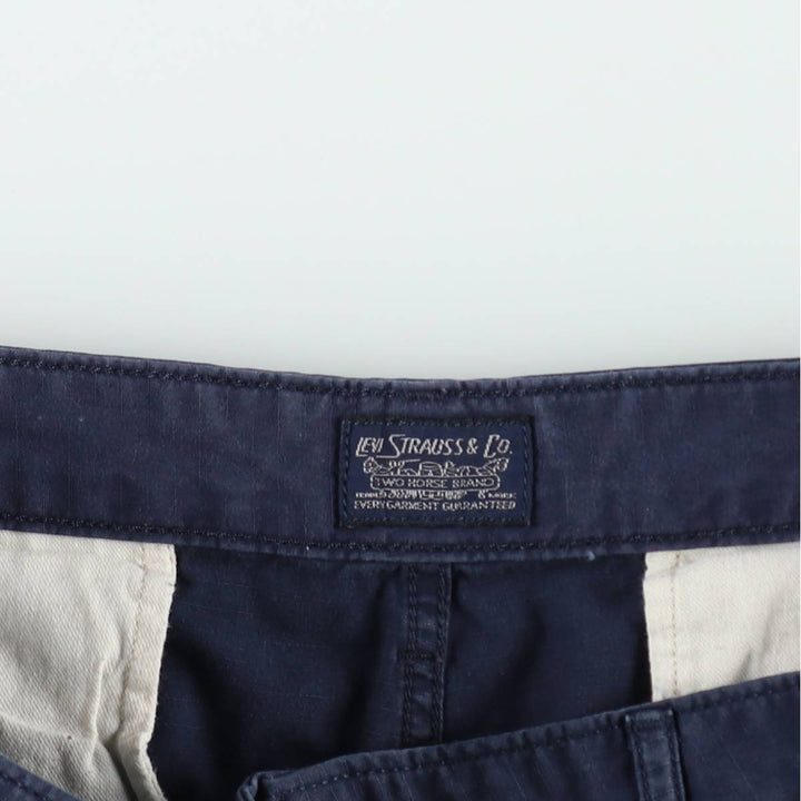 Levi's ripstop cargo shorts, men's size W36 (approx.) cotton Navy blue Vintage Second Hand