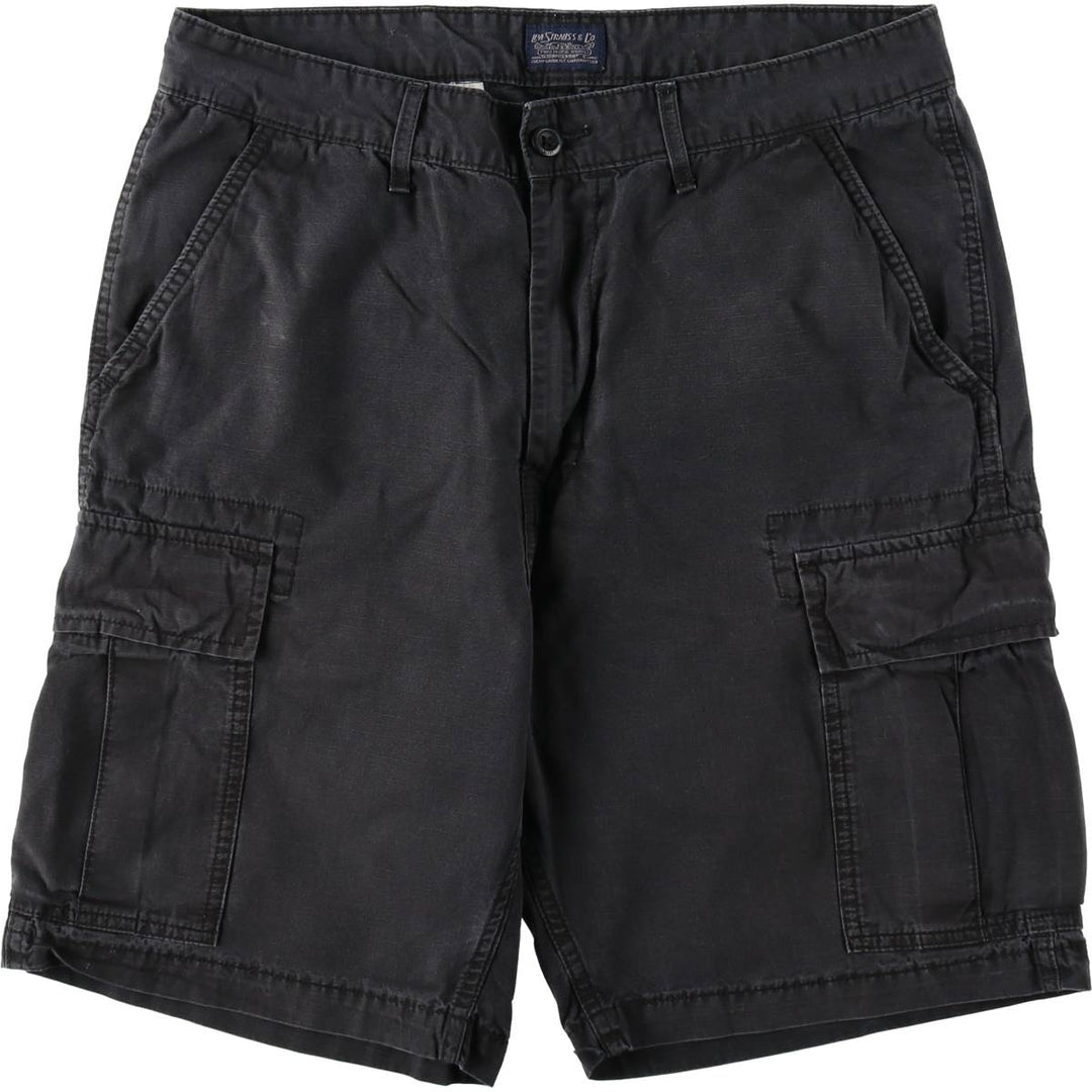 Levi's ripstop cargo shorts, men's size W34 (approx.) cotton black type Vintage Second Hand
