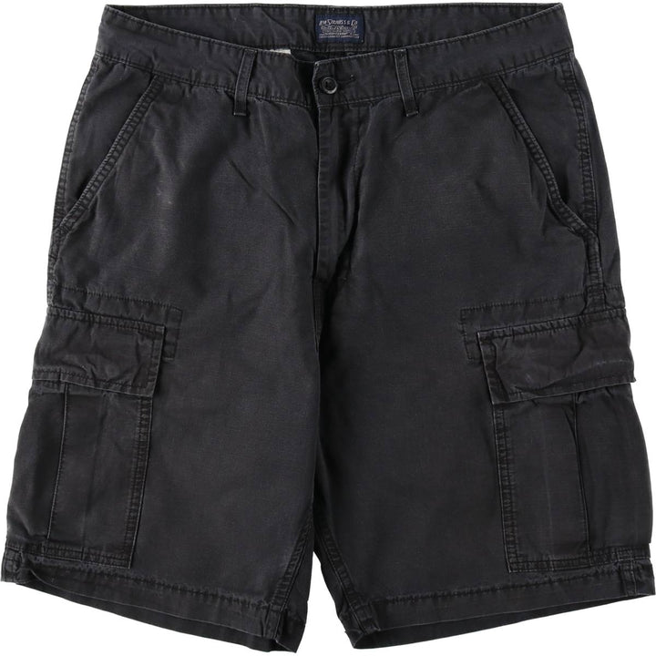 Levi's ripstop cargo shorts, men's size W34 (approx.) cotton black type Vintage Second Hand