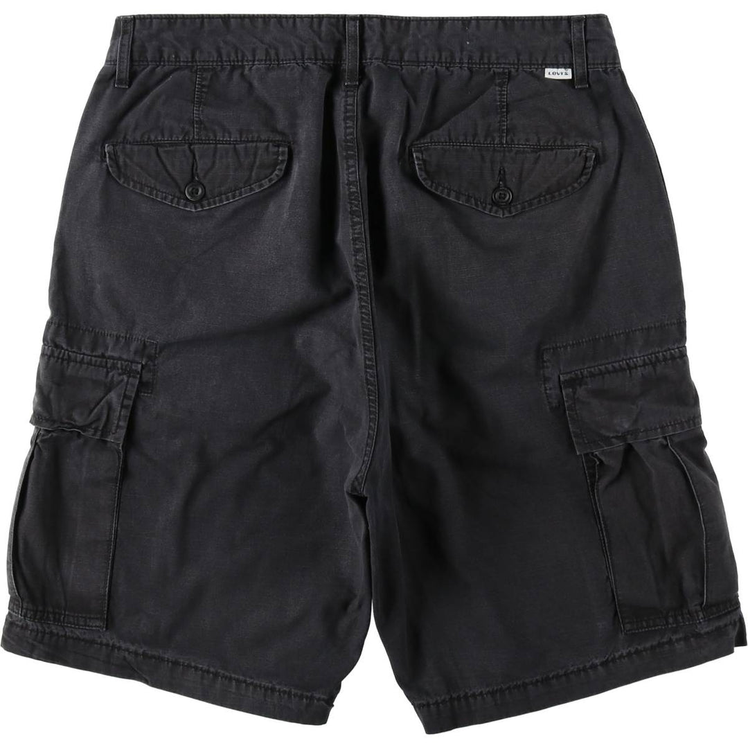 Levi's ripstop cargo shorts, men's size W34 (approx.) cotton black type Vintage Second Hand