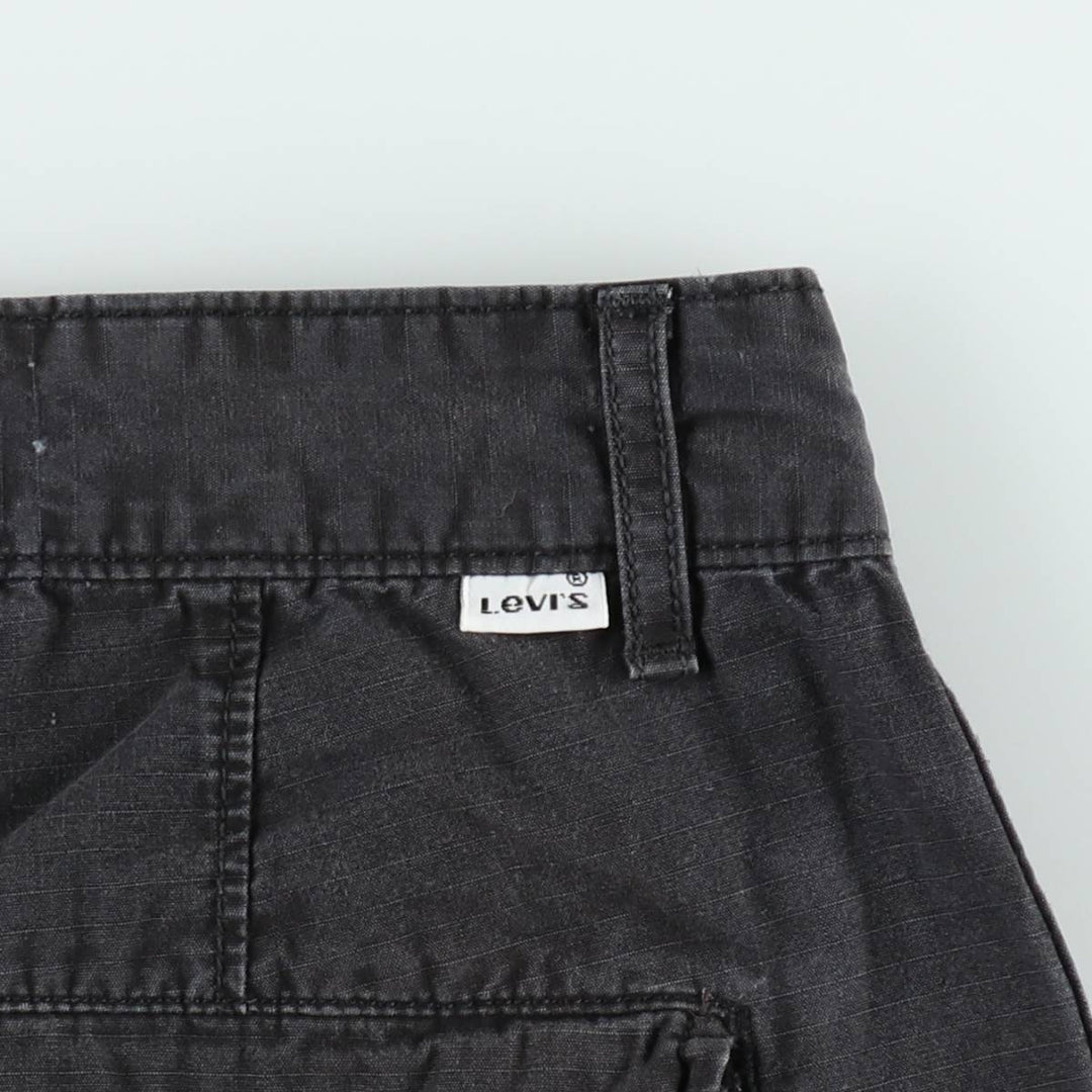 Levi's ripstop cargo shorts, men's size W34 (approx.) cotton black type Vintage Second Hand