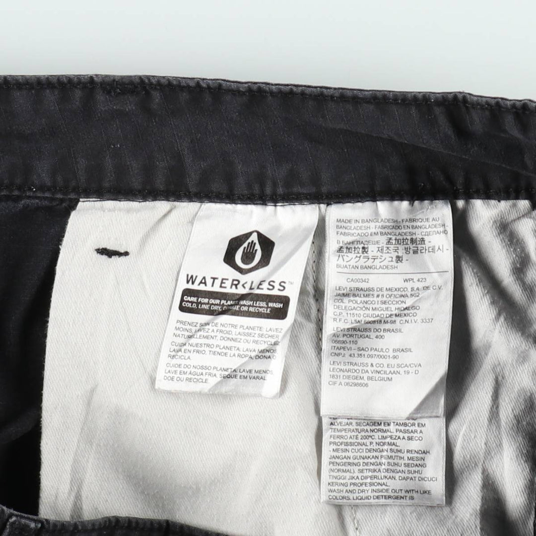 Levi's ripstop cargo shorts, men's size W34 (approx.) cotton black type Vintage Second Hand
