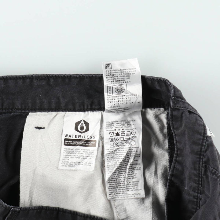 Levi's ripstop cargo shorts, men's size W34 (approx.) cotton black type Vintage Second Hand