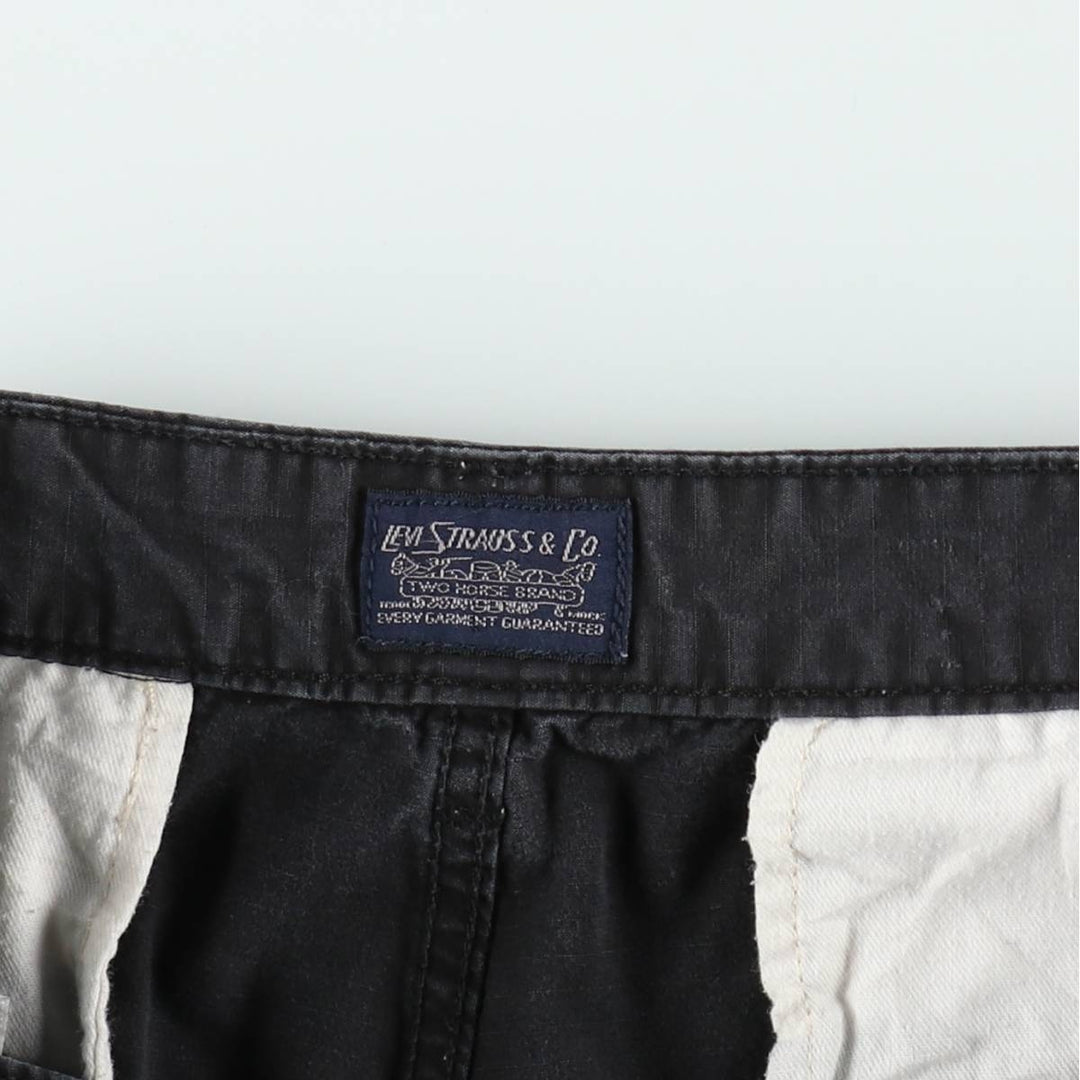 Levi's ripstop cargo shorts, men's size W34 (approx.) cotton black type Vintage Second Hand