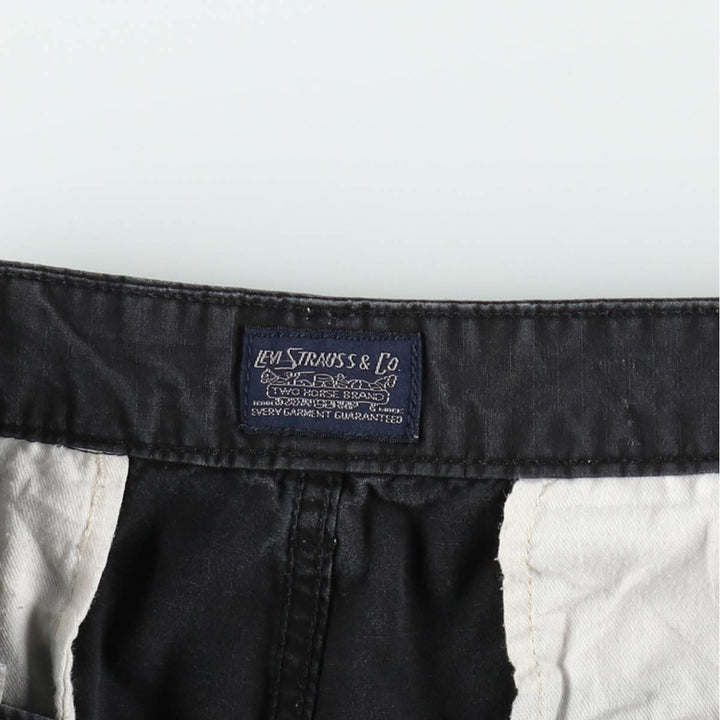Levi's ripstop cargo shorts, men's size W34 (approx.) cotton black type Vintage Second Hand
