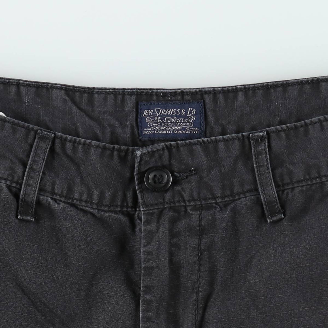 Levi's ripstop cargo shorts, men's size W34 (approx.) cotton black type Vintage Second Hand