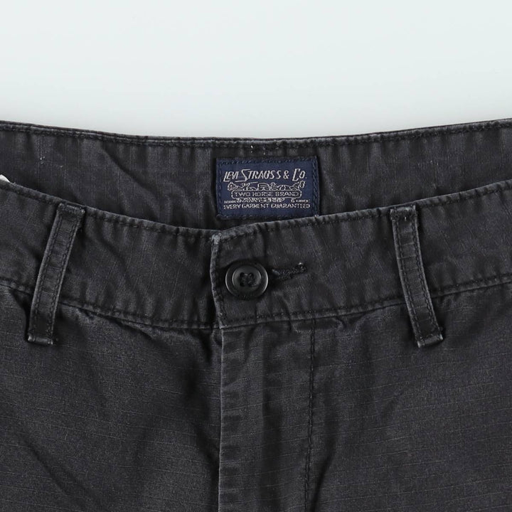 Levi's ripstop cargo shorts, men's size W34 (approx.) cotton black type Vintage Second Hand
