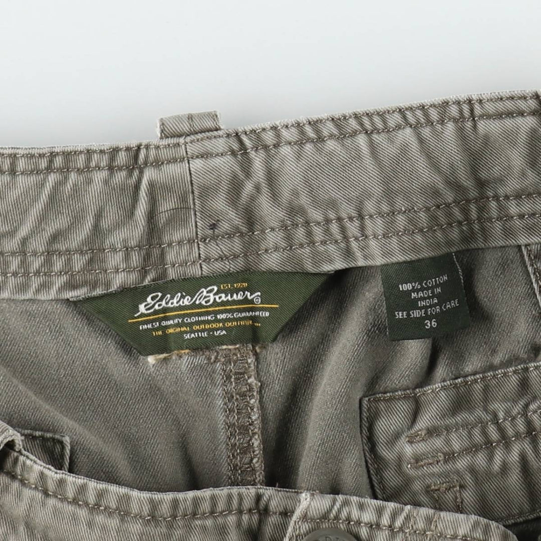 Eddie Bauer cargo shorts, men's size W37 (approx.) cotton Khaki type Vintage Second Hand