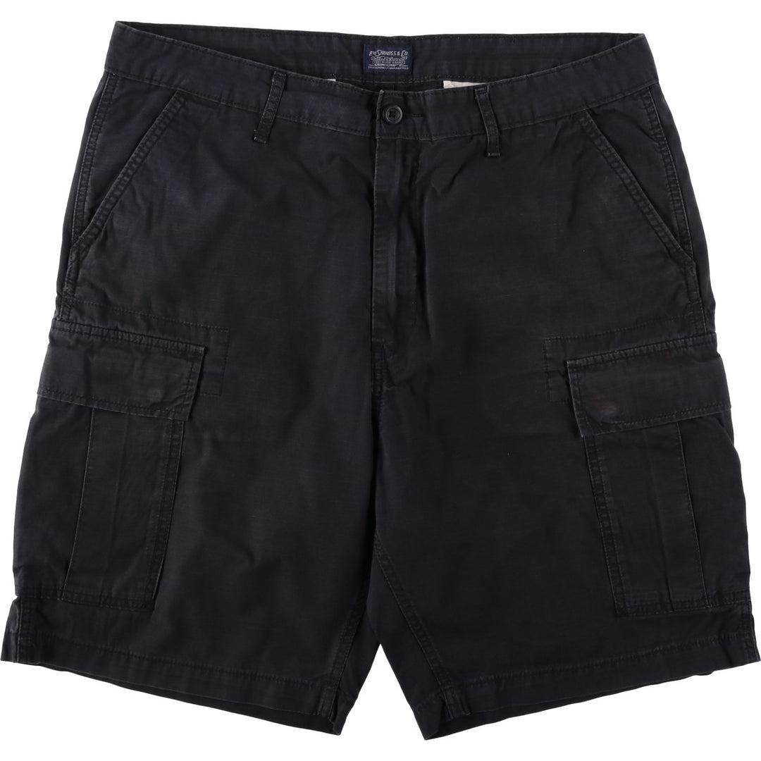 Levi's cargo shorts, men's size W37 (approx.) cotton black type Vintage Second Hand