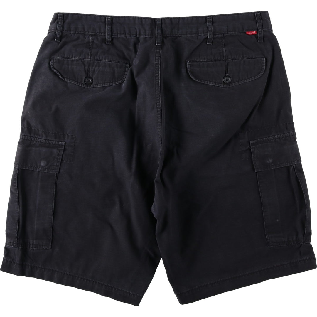 Levi's cargo shorts, men's size W37 (approx.) cotton black type Vintage Second Hand