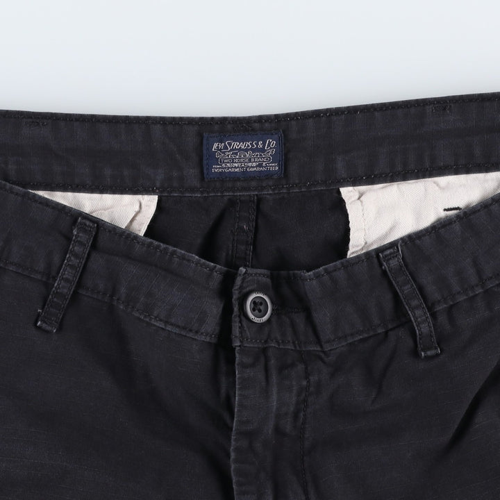Levi's cargo shorts, men's size W37 (approx.) cotton black type Vintage Second Hand