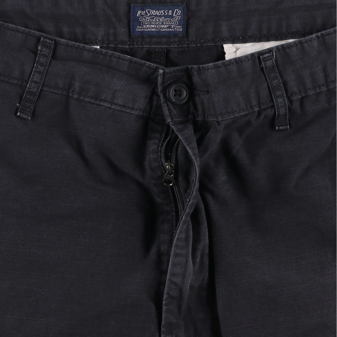 Levi's cargo shorts, men's size W37 (approx.) cotton black type Vintage Second Hand