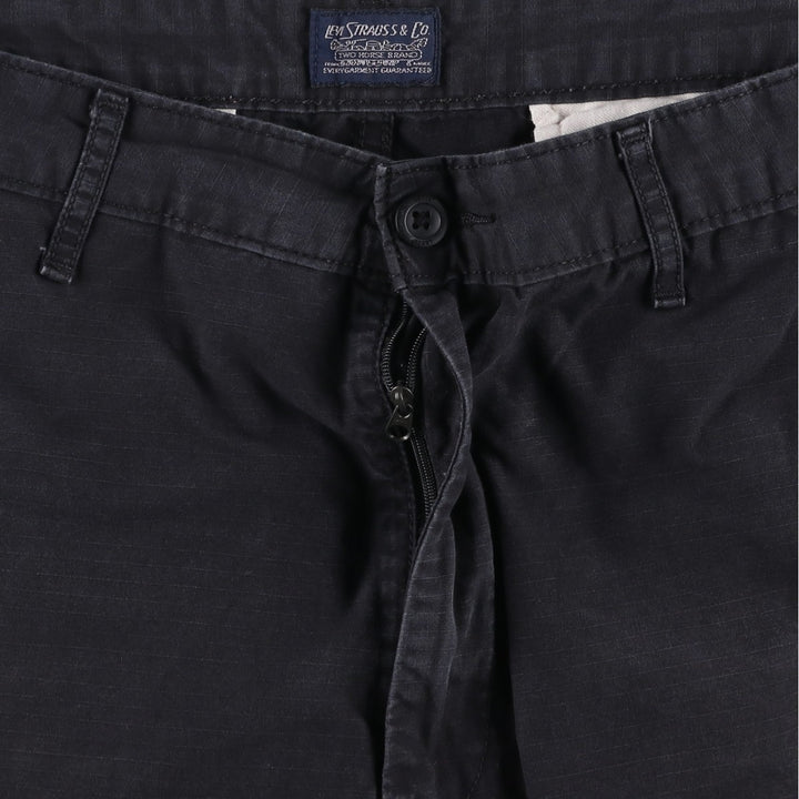 Levi's cargo shorts, men's size W37 (approx.) cotton black type Vintage Second Hand