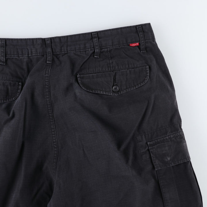 Levi's cargo shorts, men's size W37 (approx.) cotton black type Vintage Second Hand