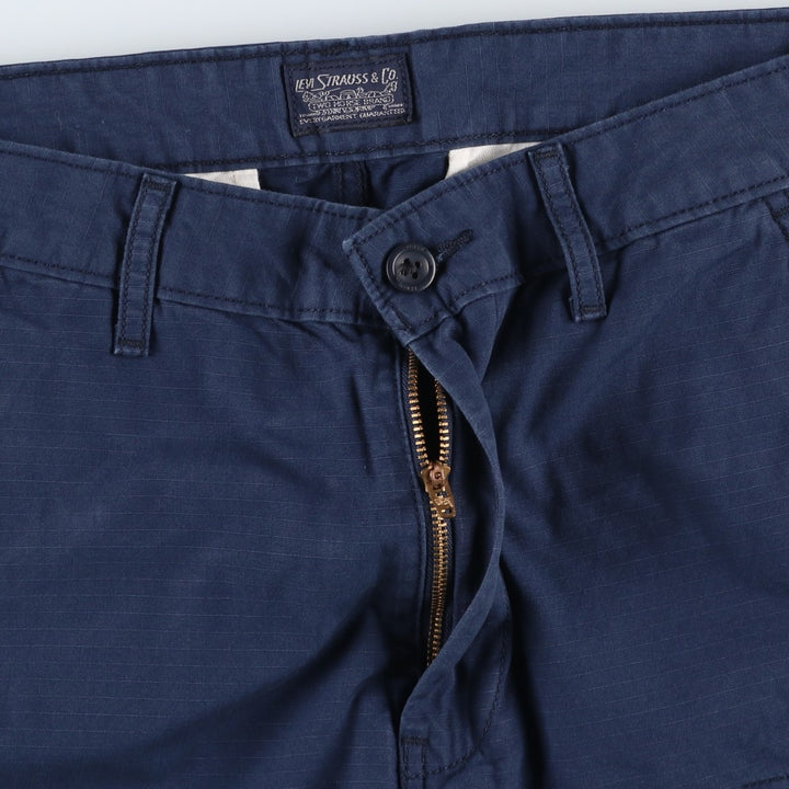 Levi's cargo shorts, men's size W32 (approx.) cotton navy blue type Vintage Second Hand