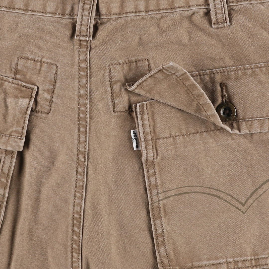 Levi's cargo shorts, men's size W34 (approx.) cotton Khaki type brown Vintage Second Hand