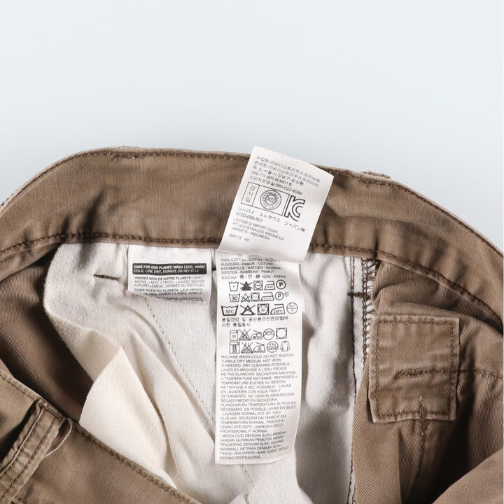 Levi's cargo shorts, men's size W34 (approx.) cotton Khaki type brown Vintage Second Hand