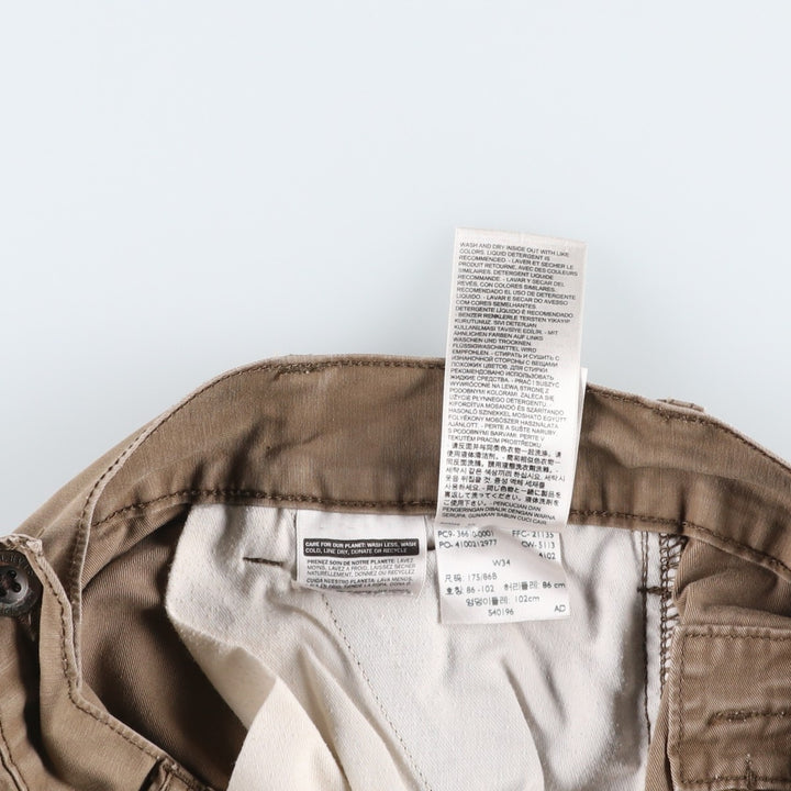 Levi's cargo shorts, men's size W34 (approx.) cotton Khaki type brown Vintage Second Hand