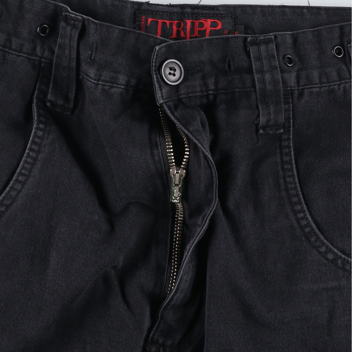 TRIPP NYC Bondage Pants Cargo Shorts Half Pants Men's W30 equivalent cotton black type Vintage Second Hand