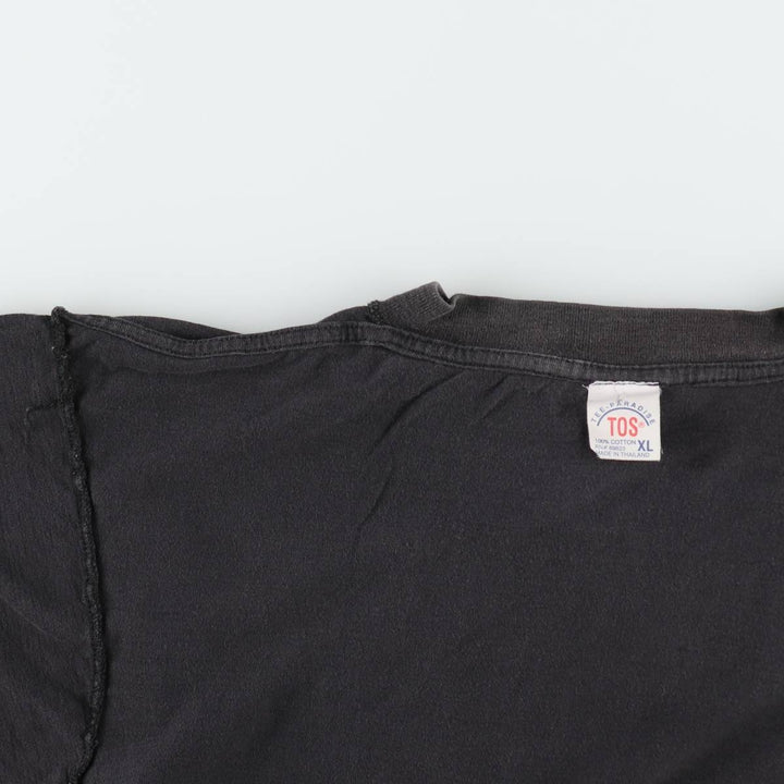 90'S Tee-Paradise Wolf Pattern Animal T-Shirt, Men's XL equivalent, Vintage cotton black type Vintage Second Hand