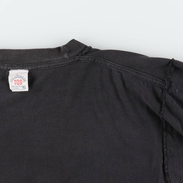 90'S Tee-Paradise Wolf Pattern Animal T-Shirt, Men's XL equivalent, Vintage cotton black type Vintage Second Hand