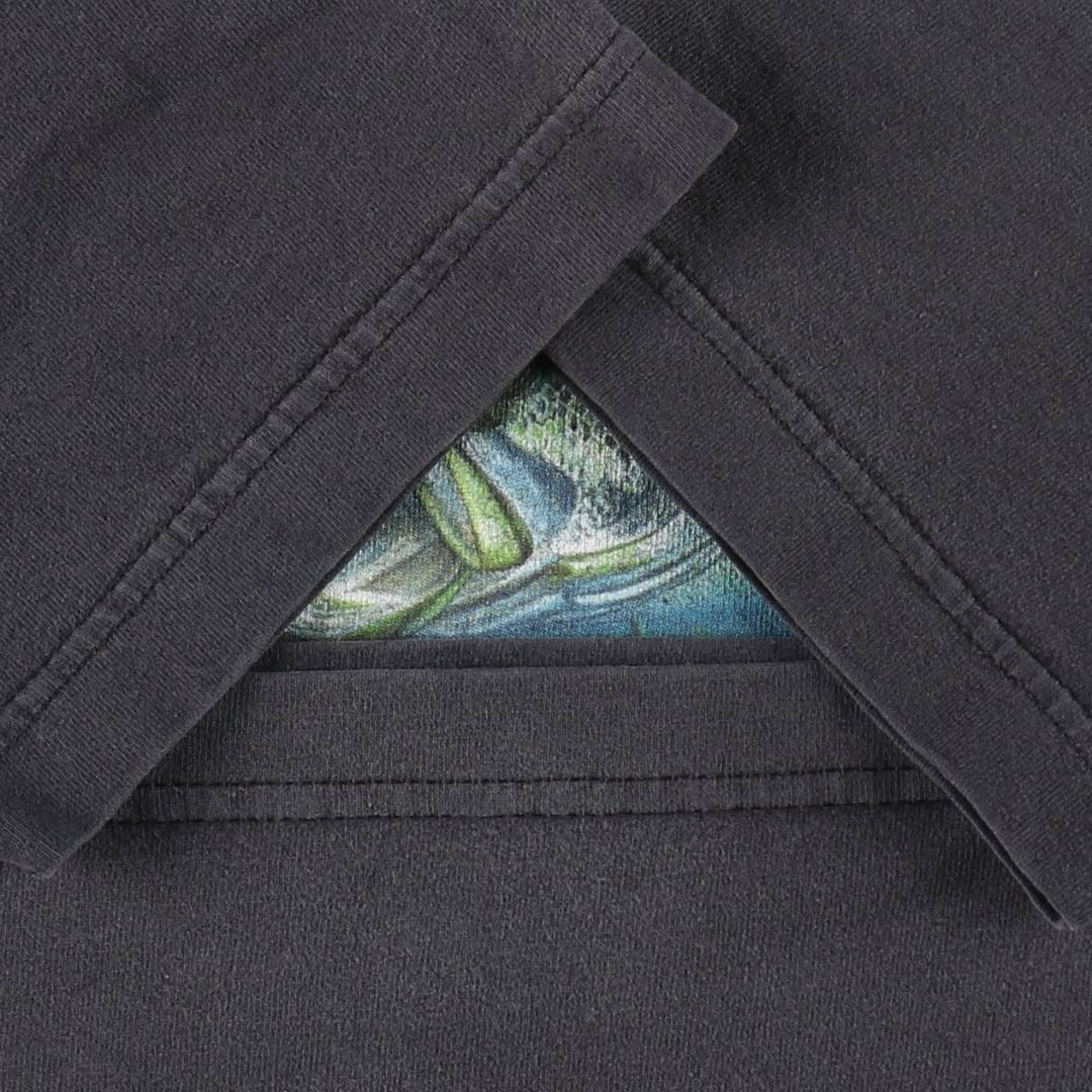 90'S Marathon Apparel Ducks Unlimited Fish Print Animal T-Shirt, Men's Size M (approx.), Vintage unclear black type Vintage Second Hand