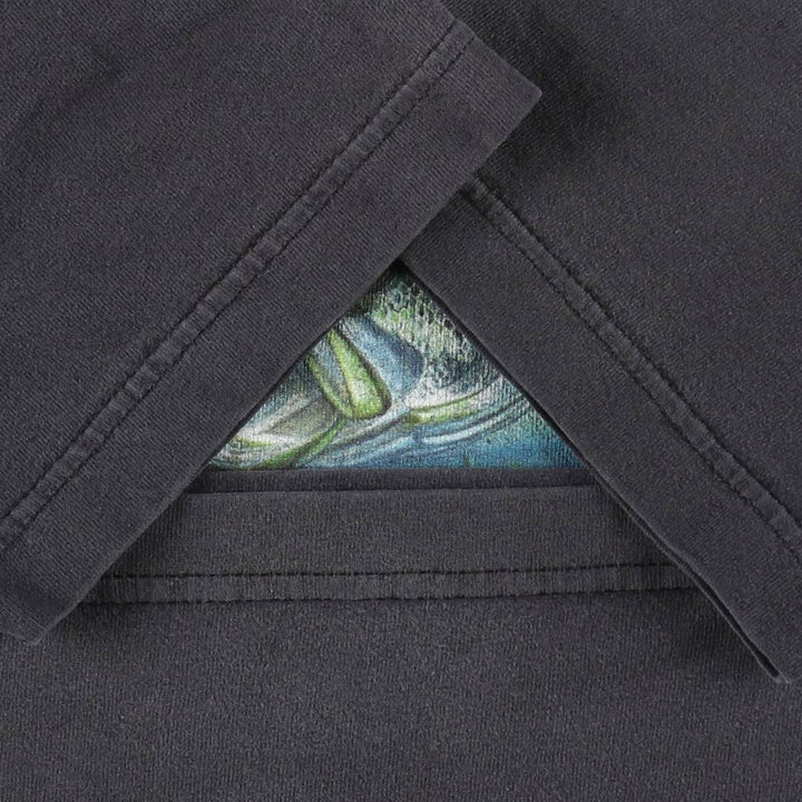 90'S Marathon Apparel Ducks Unlimited Fish Print Animal T-Shirt, Men's Size M (approx.), Vintage unclear black type Vintage Second Hand