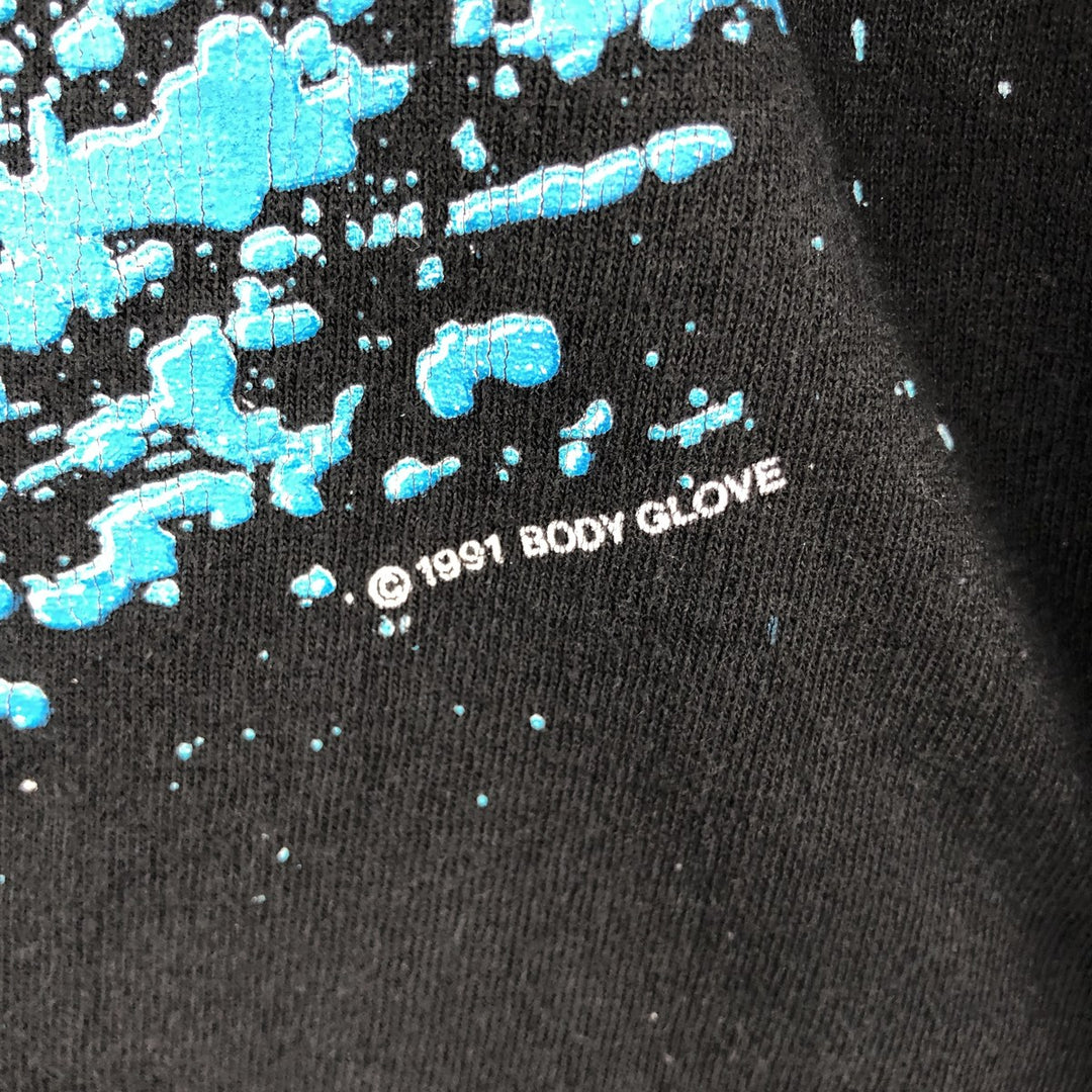 90'S BODY GLOVE surf/skate t-shirt, men's size M equivalent, vintage. unclear black type Vintage Second Hand