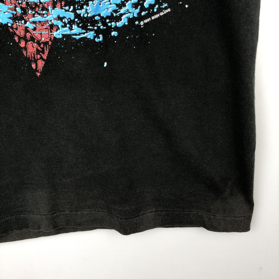 90'S BODY GLOVE surf/skate t-shirt, men's size M equivalent, vintage. unclear black type Vintage Second Hand
