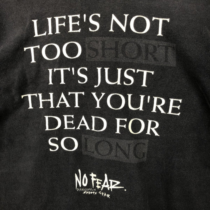 Vintage 90'S No Fear surf/skate T-shirt, men's size L unclear black type Vintage Second Hand