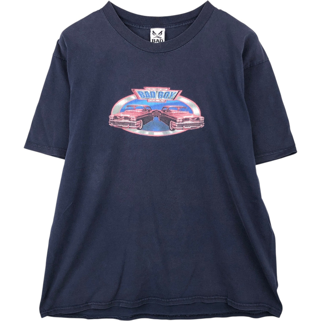 90'S Bad Boy surf/skate t-shirt, made in USA, men's size XL equivalent, vintage. cotton navy blue type Vintage Second Hand