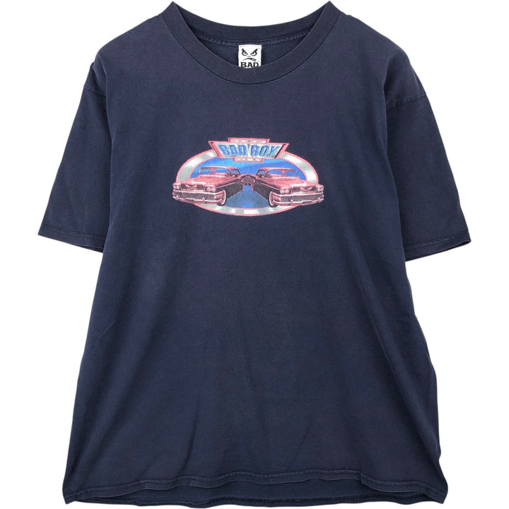 90'S Bad Boy surf/skate t-shirt, made in USA, men's size XL equivalent, vintage. cotton navy blue type Vintage Second Hand