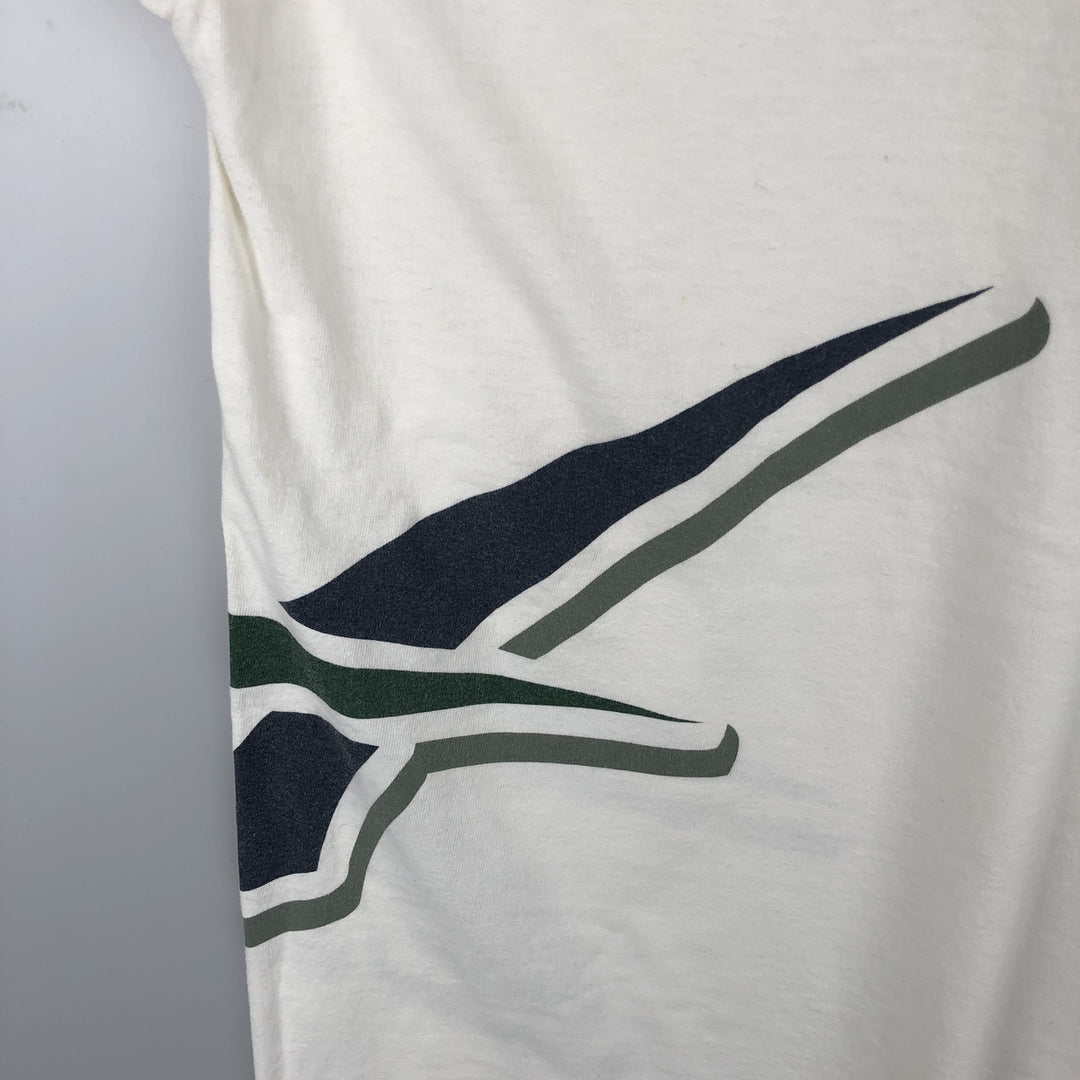~2000'S Reebok Logo Print T-Shirt, Made in USA, Men's Size XL cotton white type Vintage Second Hand