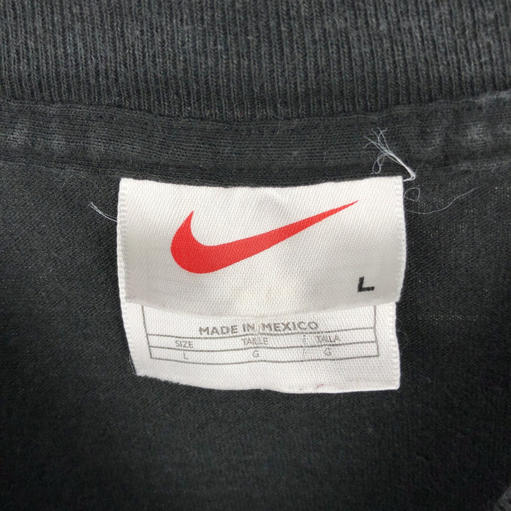 90s-era Nike logo t-shirt, men's size L equivalent, vintage. cotton black type Vintage Second Hand