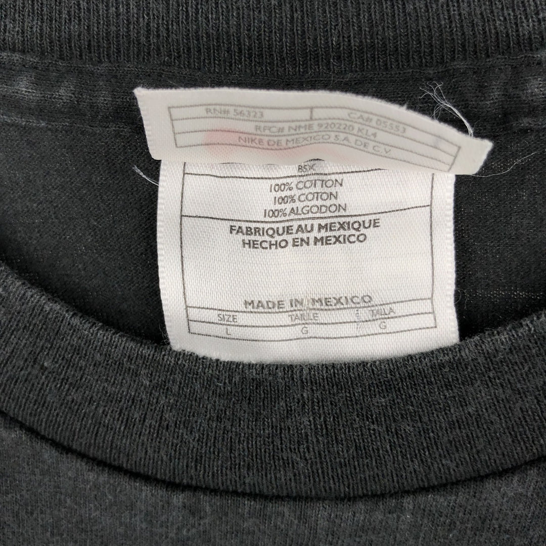 90s-era Nike logo t-shirt, men's size L equivalent, vintage. cotton black type Vintage Second Hand