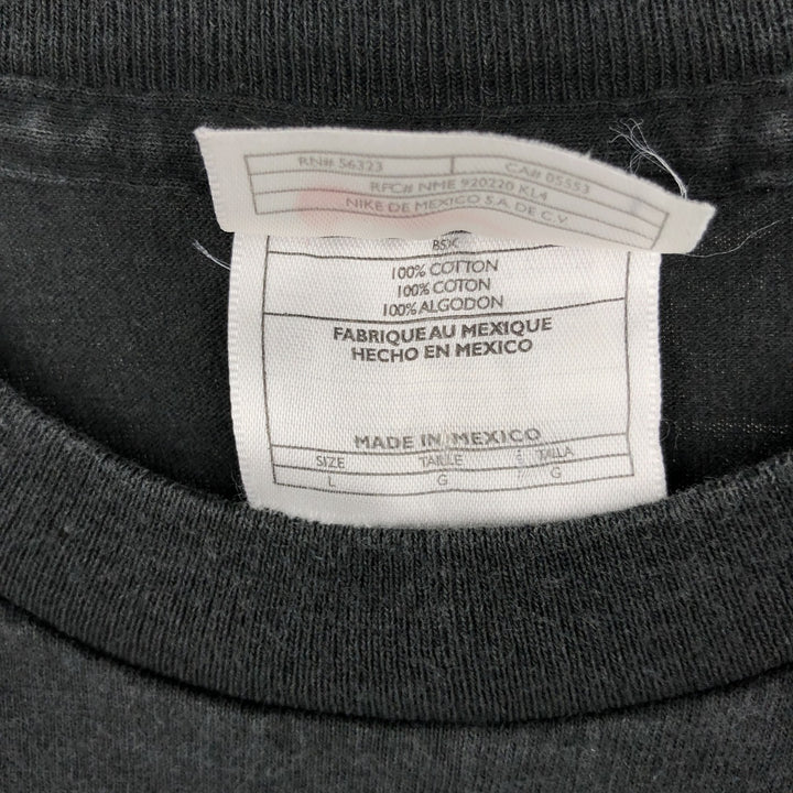 90s-era Nike logo t-shirt, men's size L equivalent, vintage. cotton black type Vintage Second Hand