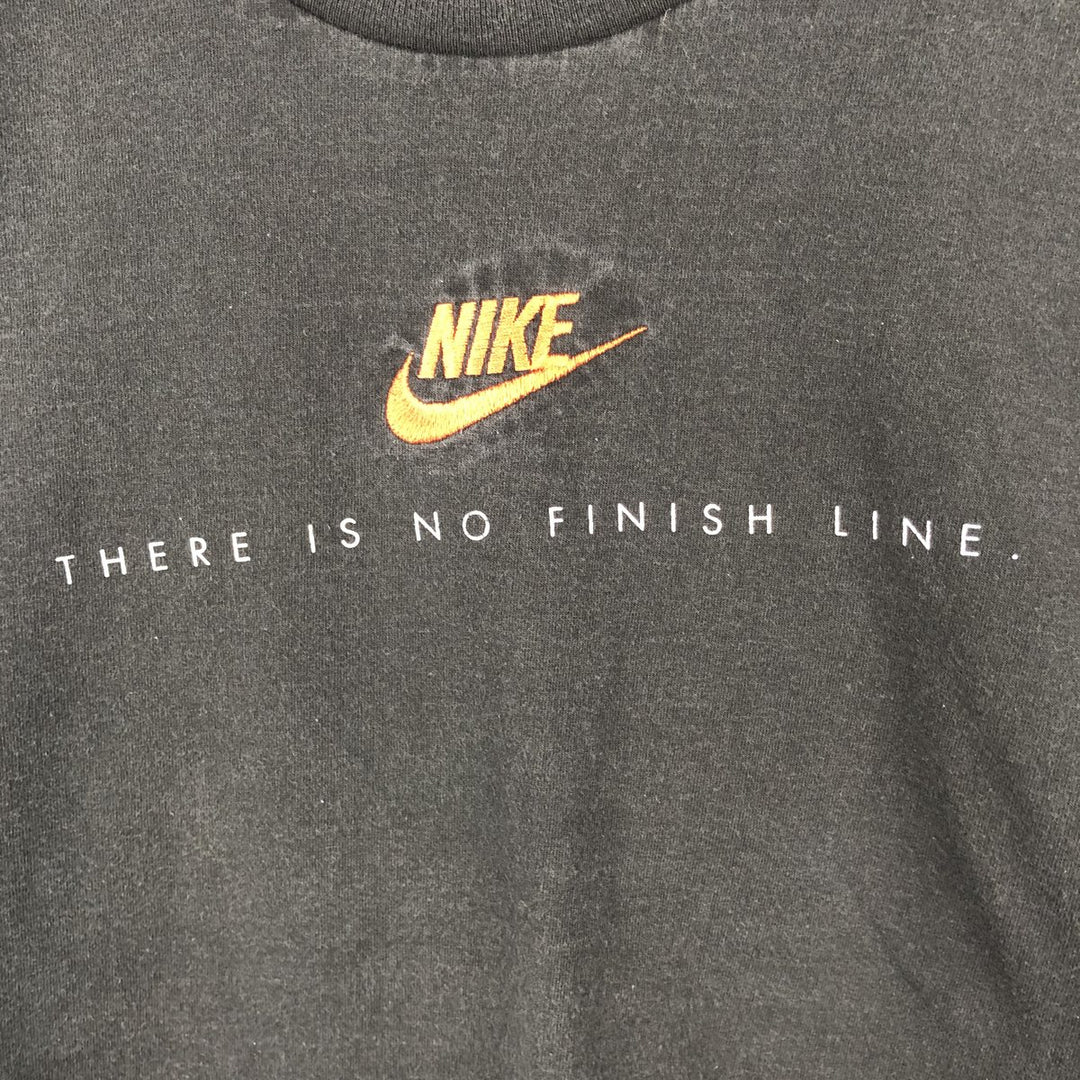 90s-era Nike logo t-shirt, men's size L equivalent, vintage. cotton black type Vintage Second Hand