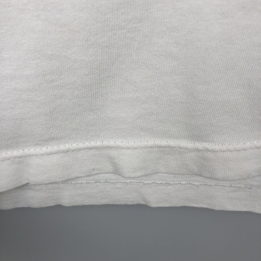 90'S Reebok Logo Print T-Shirt Made in USA Men's L Size Vintage cotton white type Vintage Second Hand