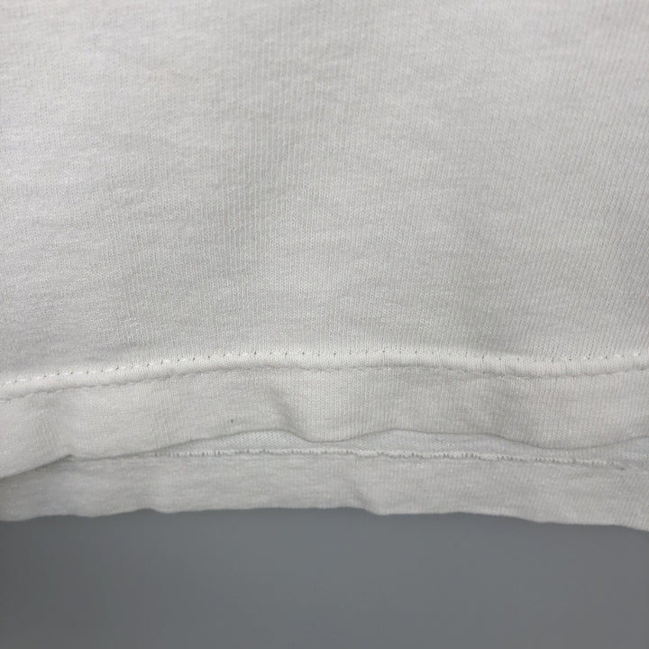 90'S Reebok Logo Print T-Shirt Made in USA Men's L Size Vintage cotton white type Vintage Second Hand
