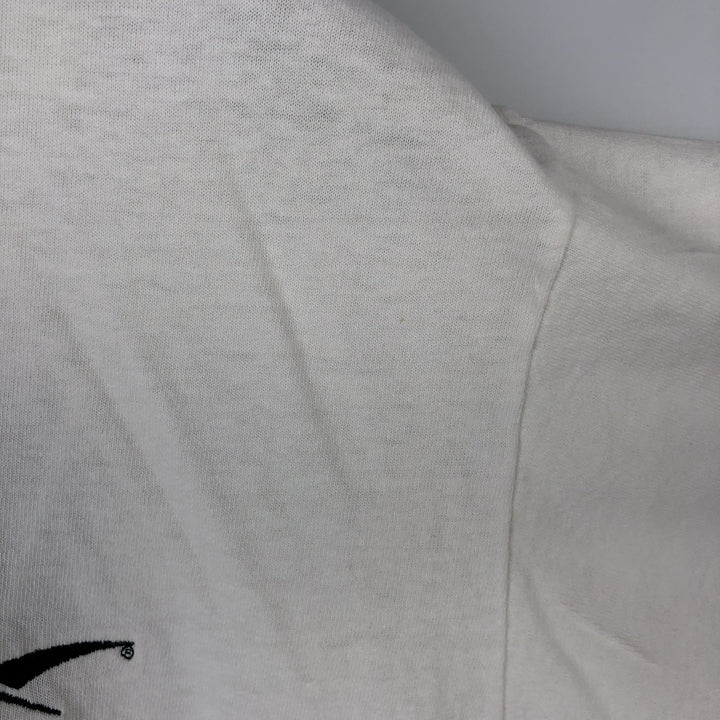 90'S Reebok Logo Print T-Shirt Made in USA Men's L Size Vintage cotton white type Vintage Second Hand