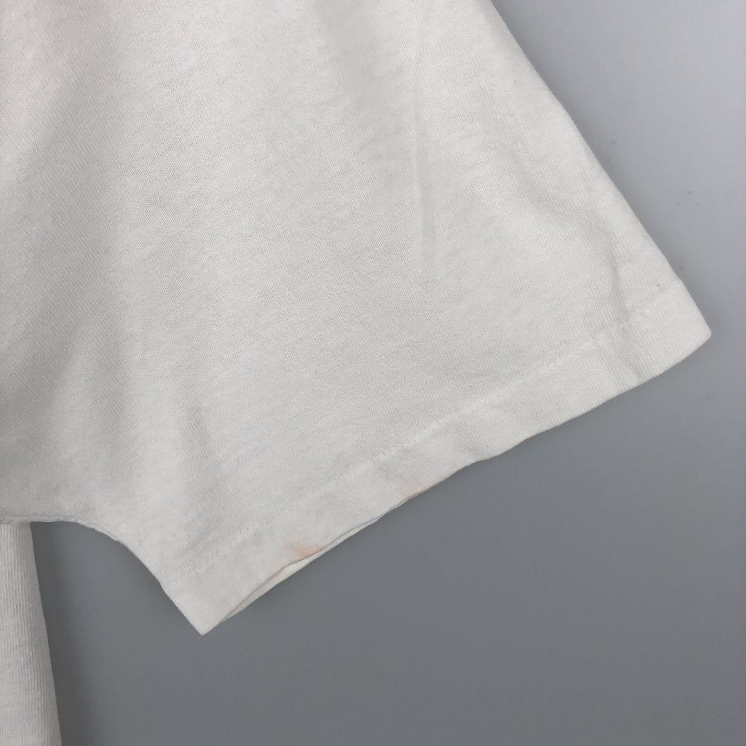 90'S Reebok Logo Print T-Shirt Made in USA Men's L Size Vintage cotton white type Vintage Second Hand