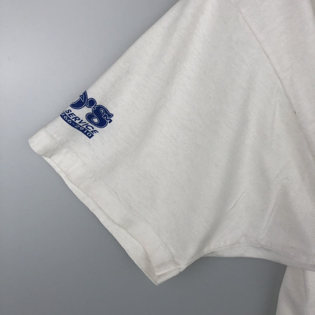 90'S Reebok Logo Print T-Shirt Made in USA Men's L Size Vintage cotton white type Vintage Second Hand