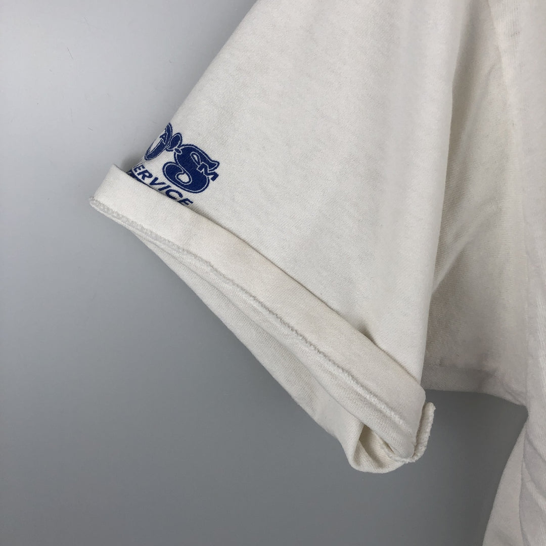90'S Reebok Logo Print T-Shirt Made in USA Men's L Size Vintage cotton white type Vintage Second Hand