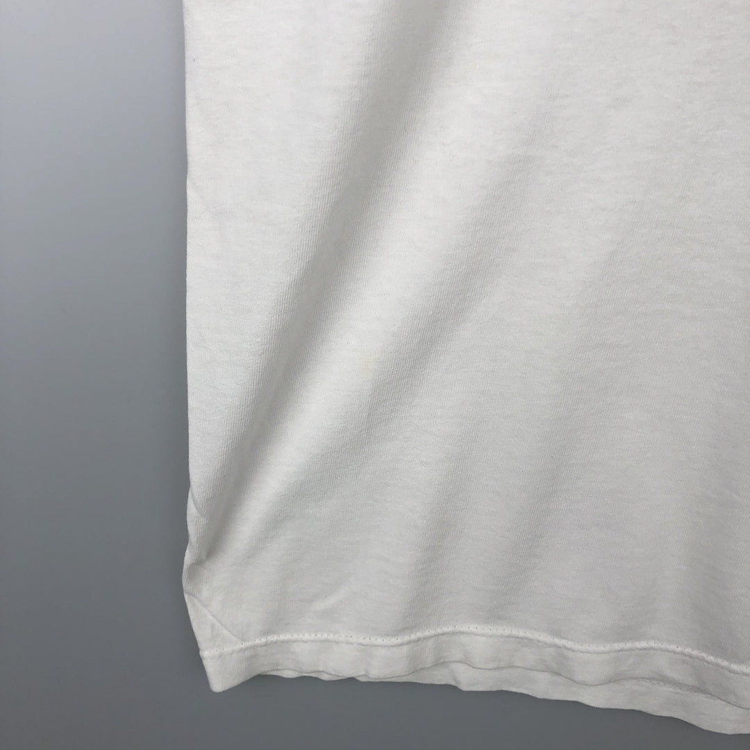 90'S Reebok Logo Print T-Shirt Made in USA Men's L Size Vintage cotton white type Vintage Second Hand